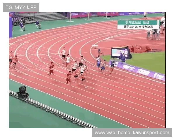 接力队领先优势扩大，多次交棒动作达到完美同步